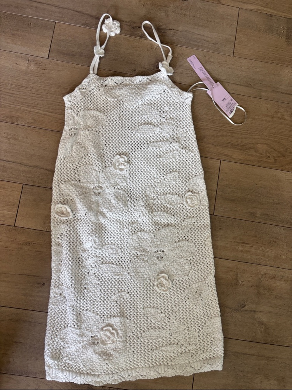 wild fable White Crochet Floral Mini Dress